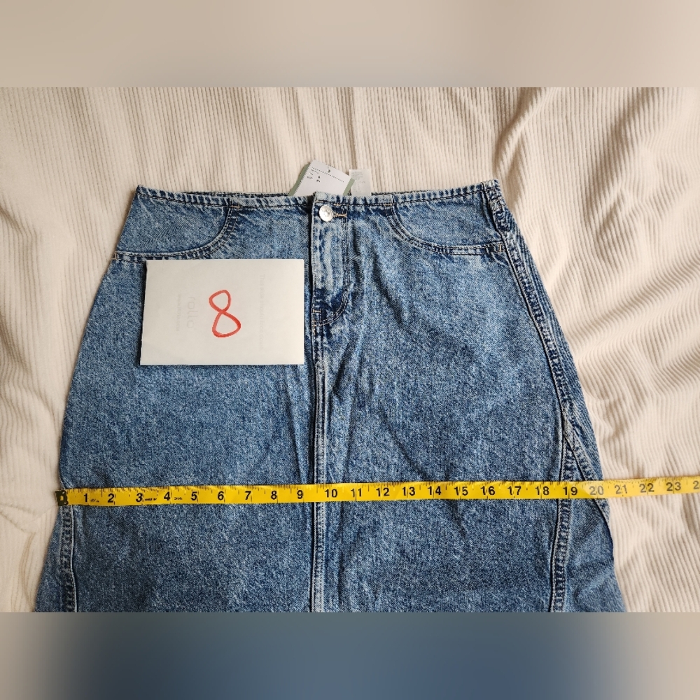 H&m denim maxi skirts light blue BNWT - Picture 9 of 16